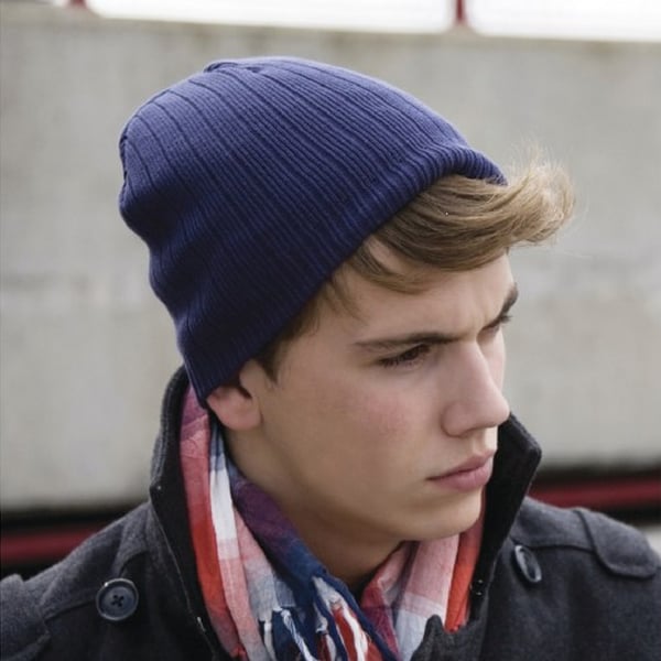 Result Unisex Double Knit Heavy Cotton Winter Beanie Hat