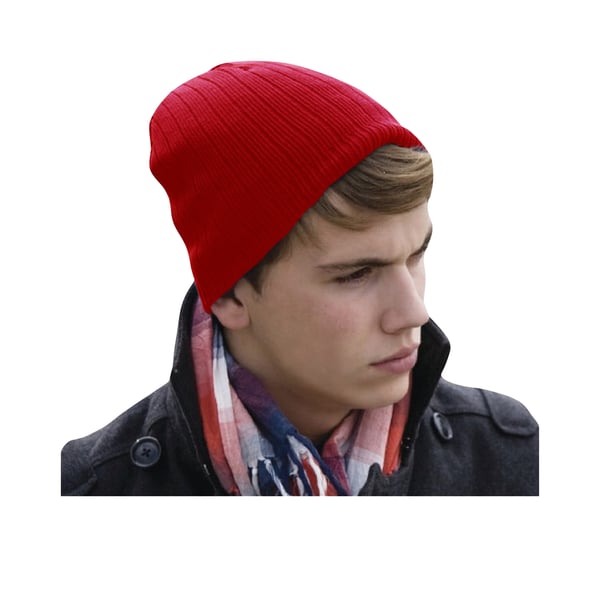 Result Unisex Double Knit Heavy Cotton Winter Beanie Hat