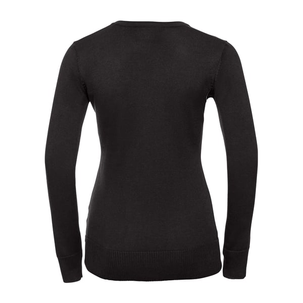 Russell Collection Ladies/Womens V-Neck Knitted Pullover Sweatshirt