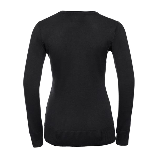 Russell Collection Ladies/Womens V-Neck Knitted Pullover Sweatshirt