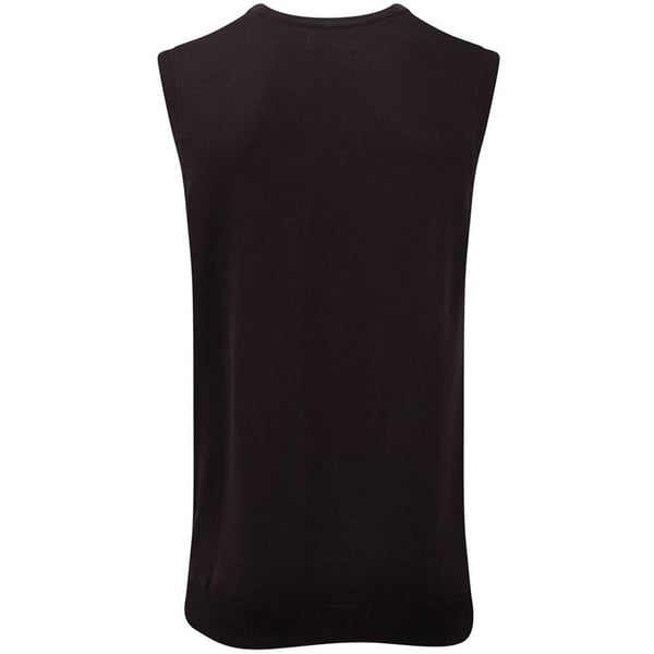 Russell Collection Mens V-Neck Sleevless Knitted Pullover Top / Jumper