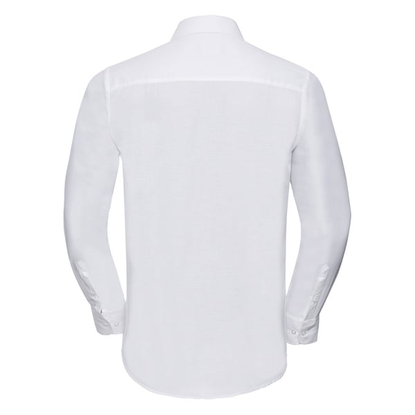 Russell Collection Mens Long Sleeve Easy Care Tailored Oxford Shirt