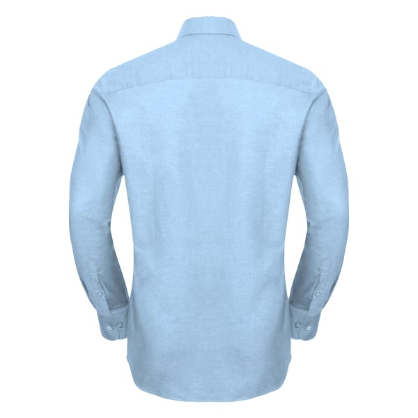 Russell Collection Mens Long Sleeve Easy Care Tailored Oxford Shirt