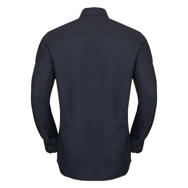 Russell Collection Mens Long Sleeve Easy Care Tailored Oxford Shirt