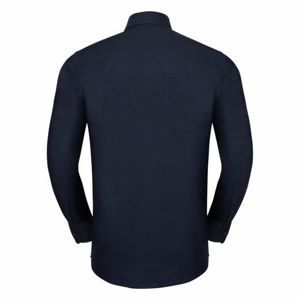 Russell Collection Mens Long Sleeve Easy Care Tailored Oxford Shirt
