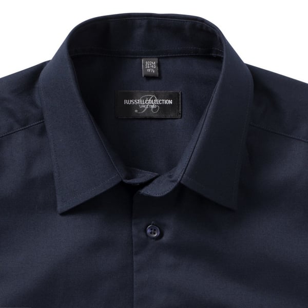 Russell Collection Mens Long Sleeve Easy Care Tailored Oxford Shirt