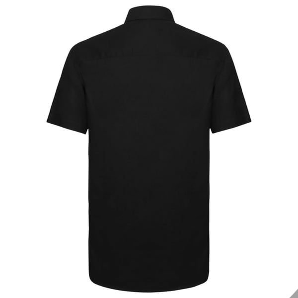 Russell Collection Mens Short Sleeve Easy Care Tailored Oxford Shirt