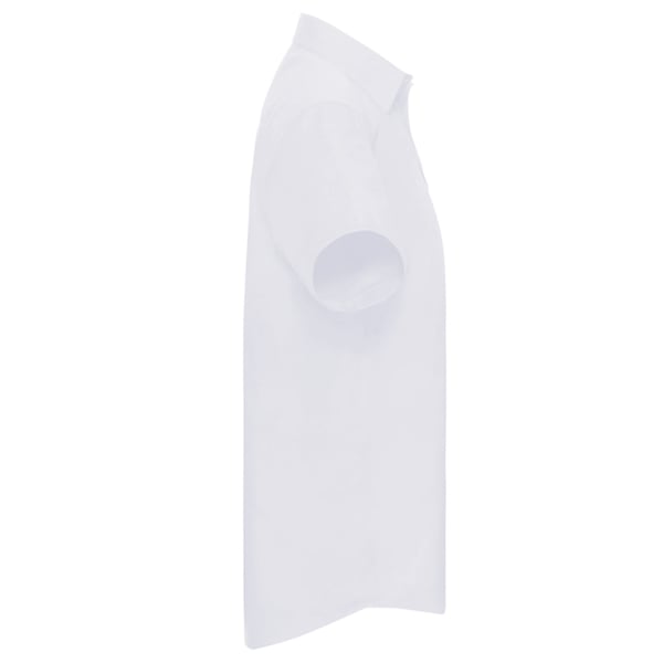 Russell Collection Mens Short Sleeve Easy Care Tailored Oxford Shirt