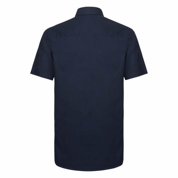 Russell Collection Mens Short Sleeve Easy Care Tailored Oxford Shirt
