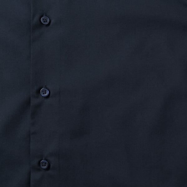 Russell Collection Mens Long Sleeve Poly-Cotton Easy Care Tailored Poplin Shirt