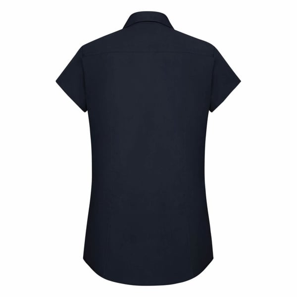 Russell Collection Ladies Cap Sleeve Polycotton Easy Care Fitted Poplin Shirt