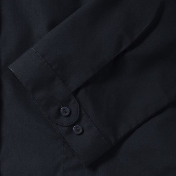 Russell Collection Ladies 3/4 Sleeve Poly-Cotton Easy Care Fitted Poplin Shirt