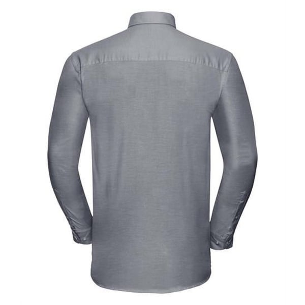 Russell Collection Mens Long Sleeve Easy Care Oxford Shirt