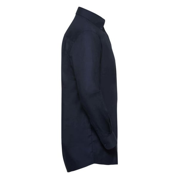 Russell Collection Mens Long Sleeve Easy Care Oxford Shirt