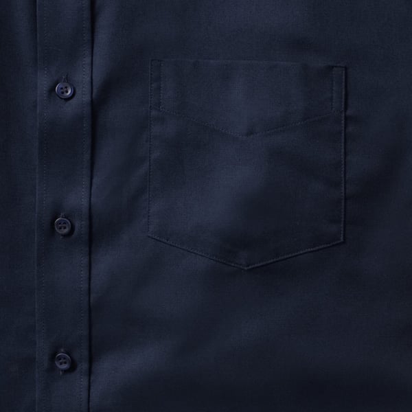 Russell Collection Mens Long Sleeve Easy Care Oxford Shirt