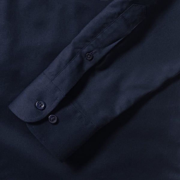 Russell Collection Mens Long Sleeve Easy Care Oxford Shirt