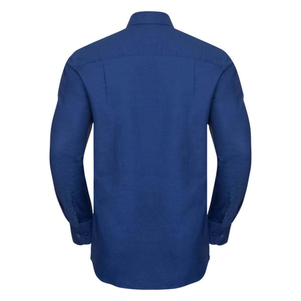 Russell Collection Mens Long Sleeve Easy Care Oxford Shirt