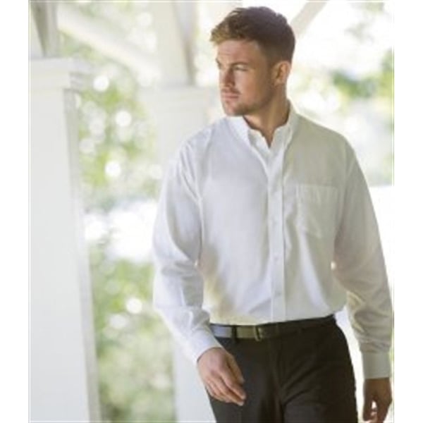 Russell Collection Mens Long Sleeve Easy Care Oxford Shirt