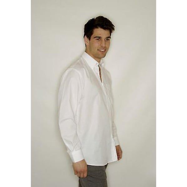 Russell Collection Mens Long Sleeve Easy Care Oxford Shirt
