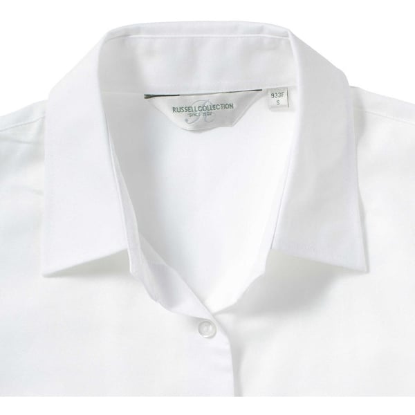 Russell Collection Ladies/Womens Short Sleeve Easy Care Oxford Shirt
