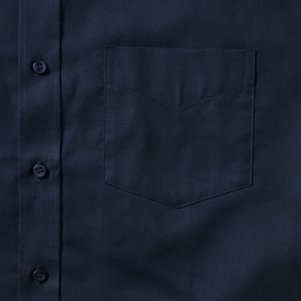 Russell Collection Mens Short Sleeve Easy Care Oxford Shirt