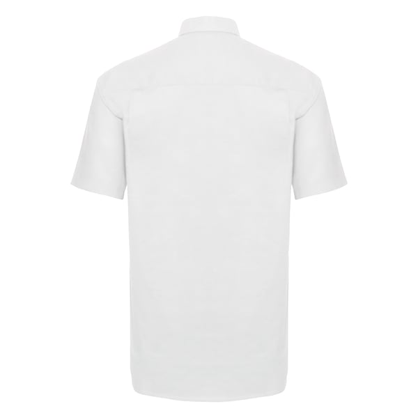 Russell Collection Mens Short Sleeve Easy Care Oxford Shirt