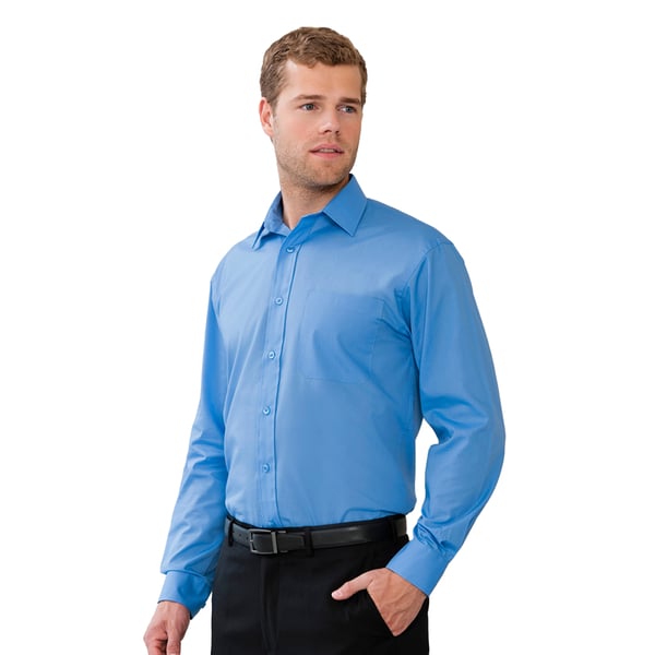 Russell Collection Mens Long Sleeve Shirt