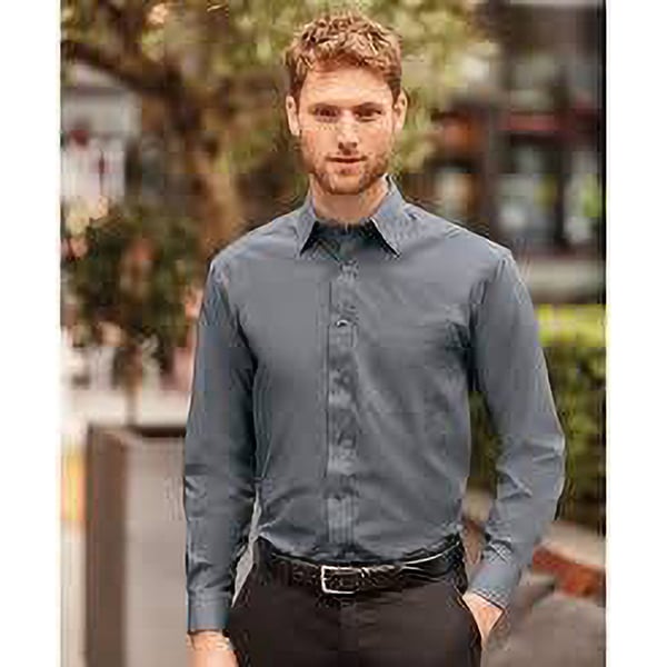 Russell Collection Mens Long Sleeve Shirt