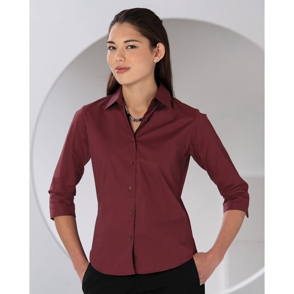 Russell Collection Ladies/Womens 3/4 Sleeve Easy Care Fitted Shirt