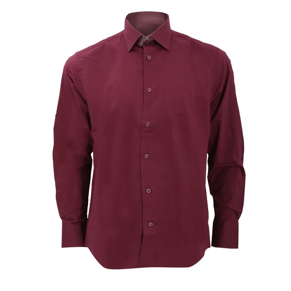Russell Collection Mens Long Sleeve Easy Care Fitted Shirt Russell Collection Mens Long Sleeve Easy Care Fitted Shirt