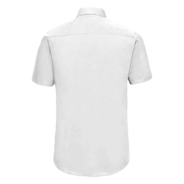Russell Collection Mens Short Sleeve Easy Care Fitted Shirt