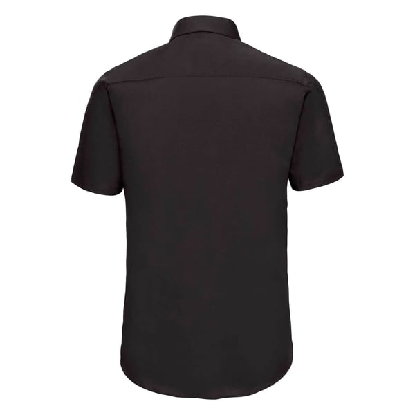 Russell Collection Mens Short Sleeve Easy Care Fitted Shirt