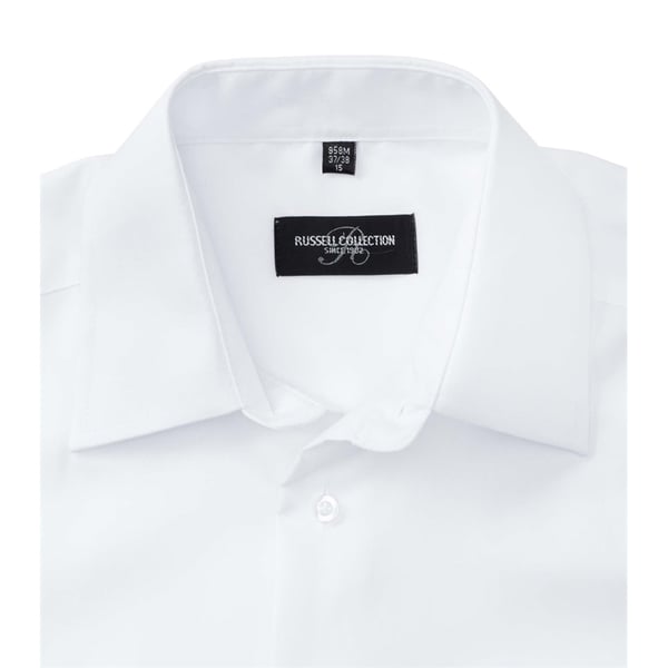 Russell Collection Mens Long Sleeve Tailored Ultimate Non-Iron Shirt