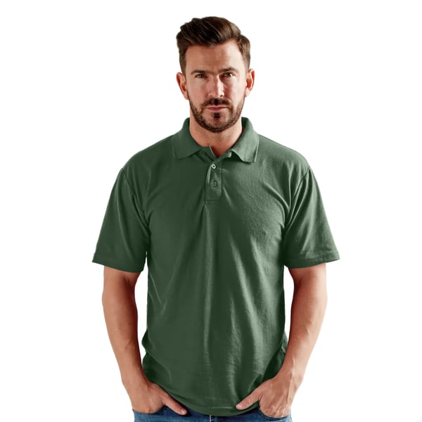 UCC 50/50 Mens Plain Pique Short Sleeve Polo Shirt
