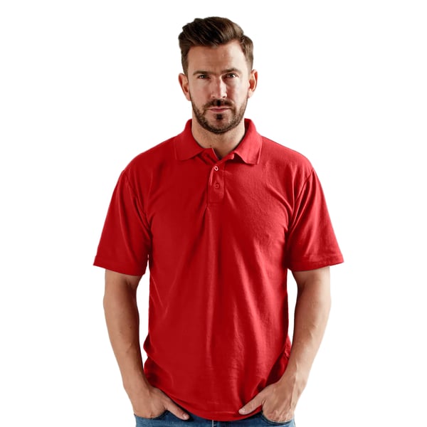 UCC 50/50 Mens Plain Pique Short Sleeve Polo Shirt
