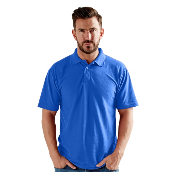 UCC 50/50 Mens Plain Pique Short Sleeve Polo Shirt