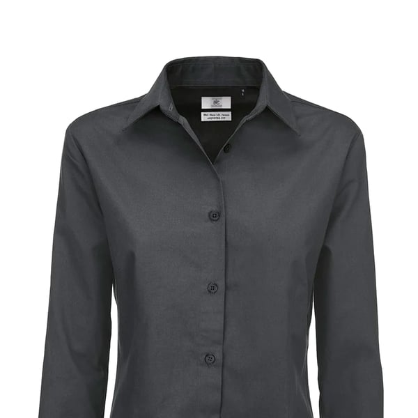 B&C Dam/Dam Sharp Twill Långärmad Skjorta