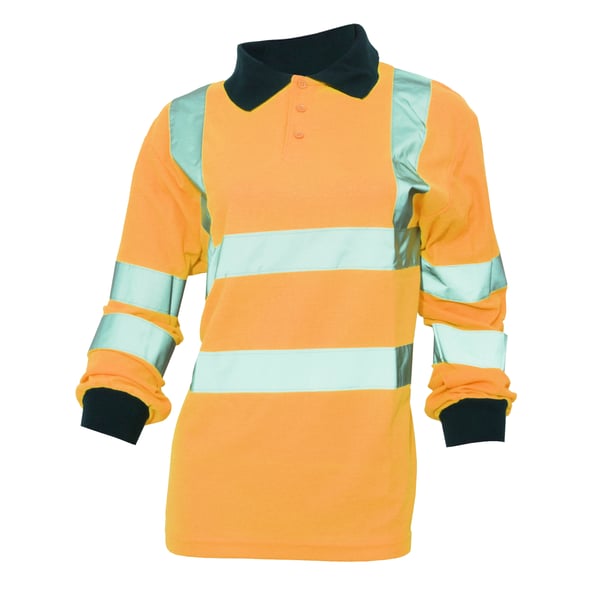 Yoko Ladies/Womens Hi-Vis Long Sleeve Polo Shirt