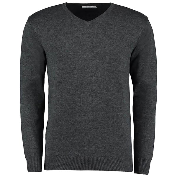 Kustom Kit Arundel langærmet sweater med V-hals med lang ærme til mænd