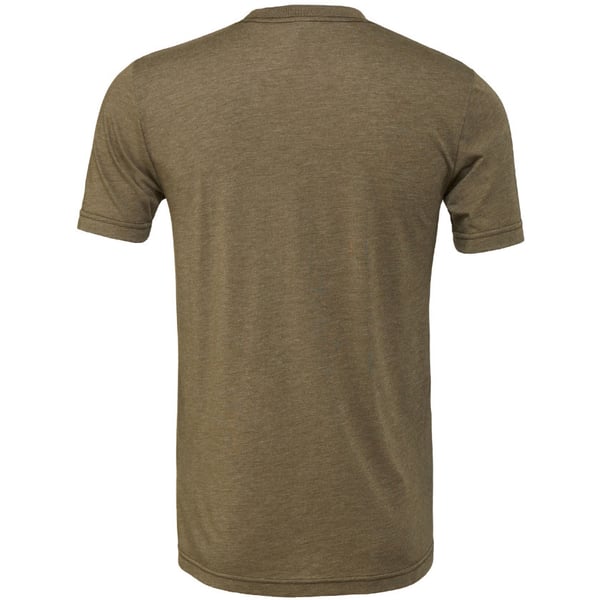 Canvas Mens Triblend Crew Neck Plain Short Sleeve T-Shirt
