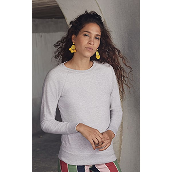 Fruit OF The Loom Ladies Fitted Lightweight Raglan Sweatshirt (240 GSM)