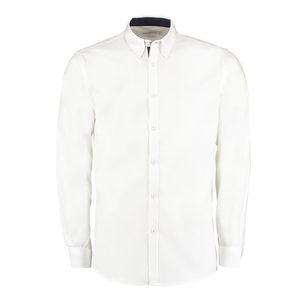Kustom Kit Herre kontrast Premium Oxford skjorte