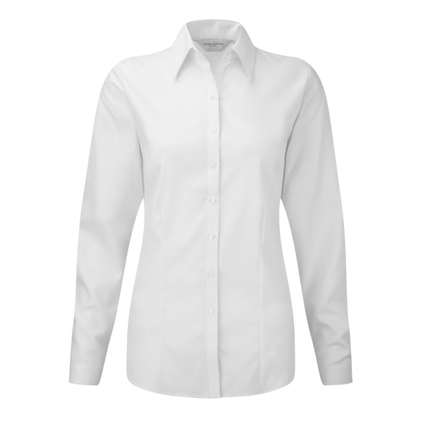 Russell Ladies/Womens Herringbone Long Sleeve Work Shirt