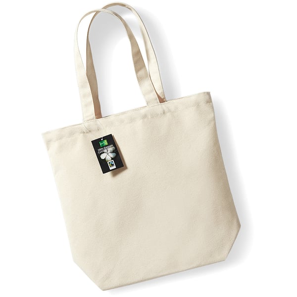 Westford Mill Plain Fair Trade Camden Shopper / Shoppingväska (13 liter)