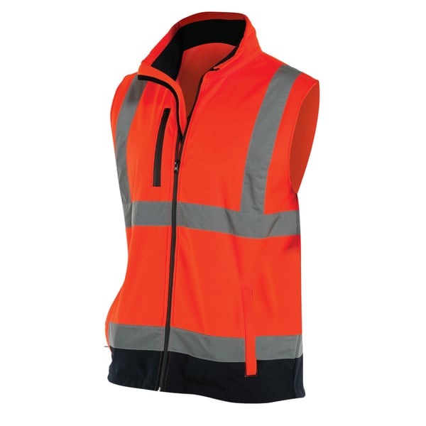 Yoko Mens Hi Vis Softshell Bodywarmer / Workwear