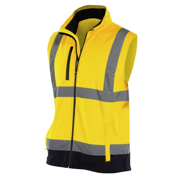 Yoko Mens Hi Vis Softshell Bodywarmer / Workwear