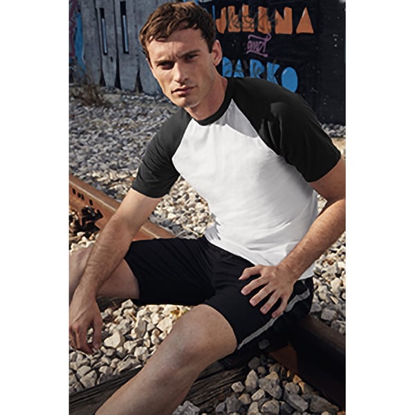Fruit Of The Loom Mens Short Sleeve Baseball T-Shirt