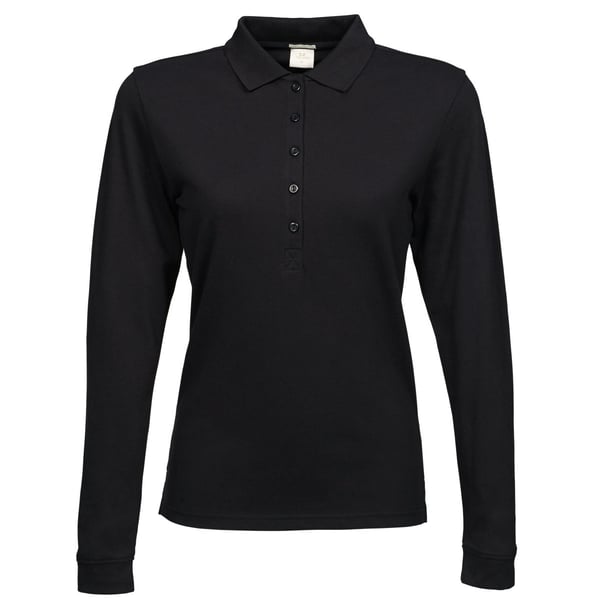 Tee Jays Womens/Ladies Luxury Stretch Long Sleeve Polo Shirt