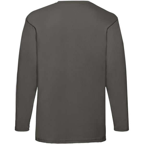 Fruit Of The Loom Mens Valueweight Crew Neck Long Sleeve T-Shirt