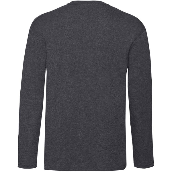 Fruit Of The Loom Mens Valueweight Crew Neck Long Sleeve T-Shirt